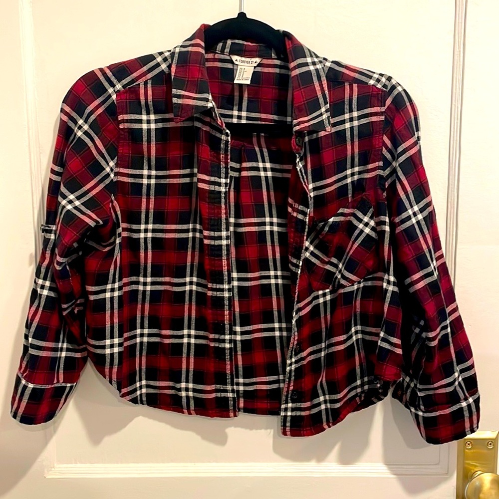 Forever 21 cropped flannel